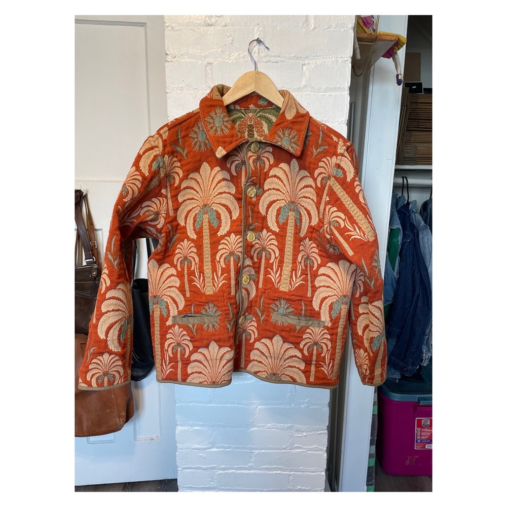 Vintage NWOT reversible palm tree chore jacket